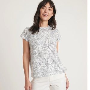 Marine Layer Swing Crew Tee in Foliage Print